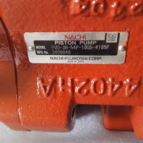 Pompe à piston hydraulique NACHI PVD-3b-54p-18g5-4185f PVD-0b-24p PVD-1b-32p PVD-2b-40p 2400048